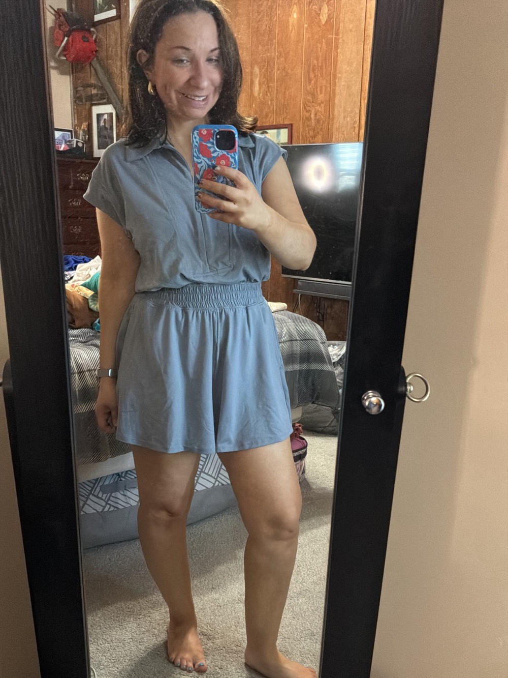 RM grey athletic romper